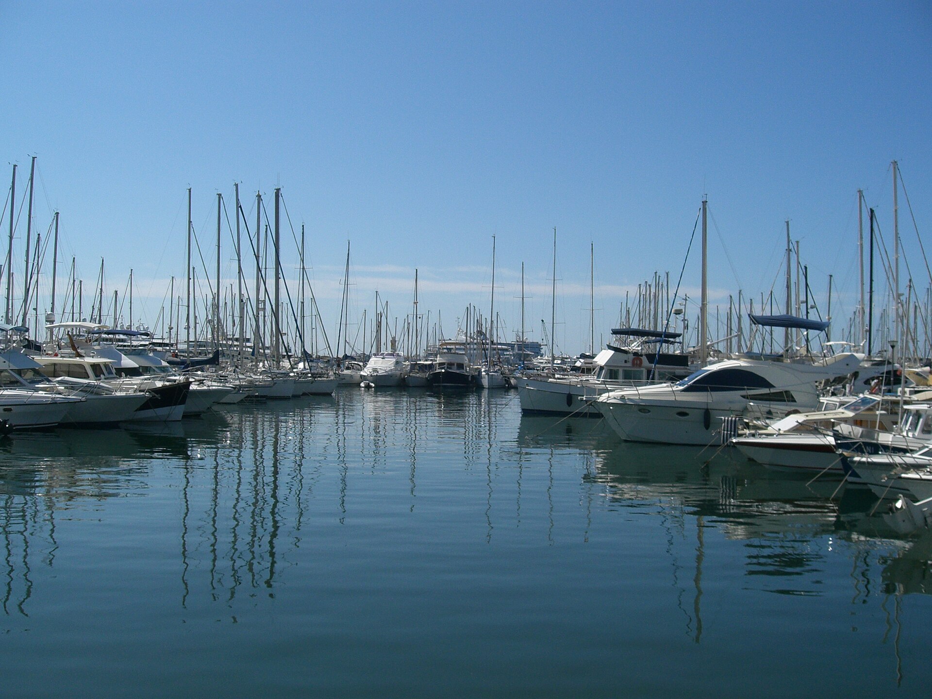 Cannes old port and Le Suquet from the harbour